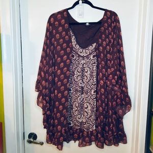 Free People flowing caftan dress
